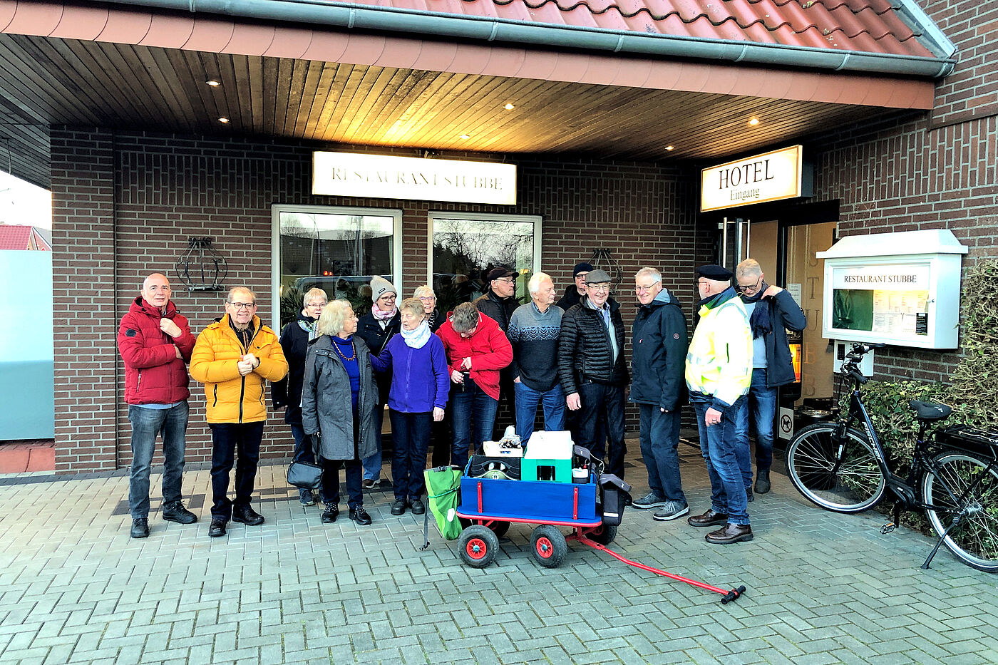 Einfinden zum Gruppenfoto