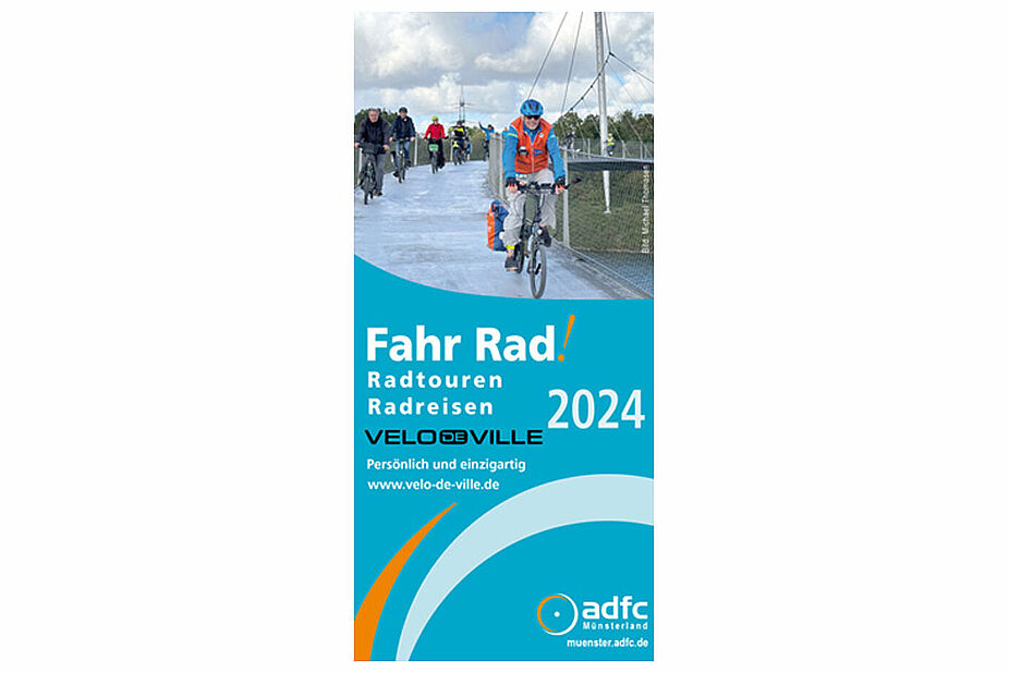 RTP 2024 Münsterland e.V. Seite 1 Titelbild Radtourenprogramm 2024 adfc Münsterland e.V.