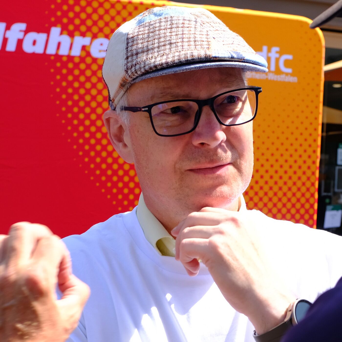 Marc Zietan, ADFC Landesvorstand im Gespräch. 