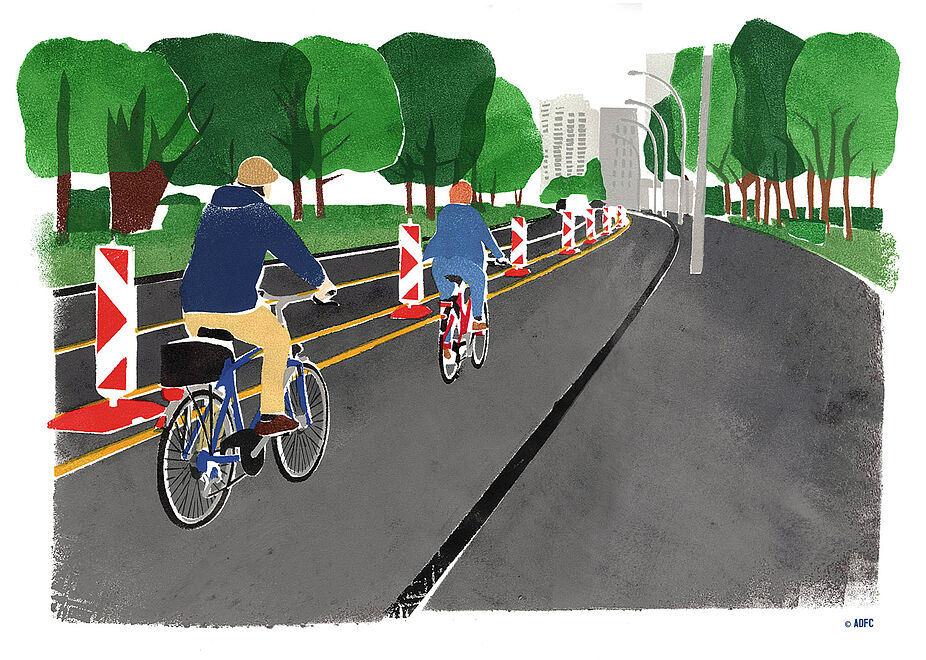 Pop-up-Radweg in Berlin Gradik Pop-up-Radweg in Berlin